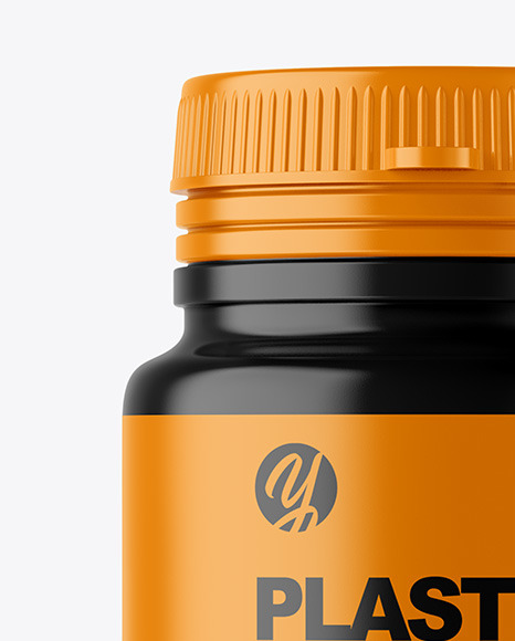 Glossy Plastic Pills Bottle Mockup PSD #2