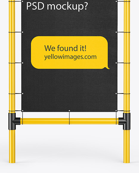 Download Plastic Stand W Fabric Banner Mockup In Outdoor Advertising Mockups On Yellow Images Object Mockups Yellowimages Mockups