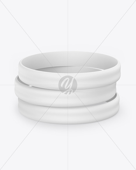 Download Matte Silicone Wristbands Mockup in Stationery Mockups on ...