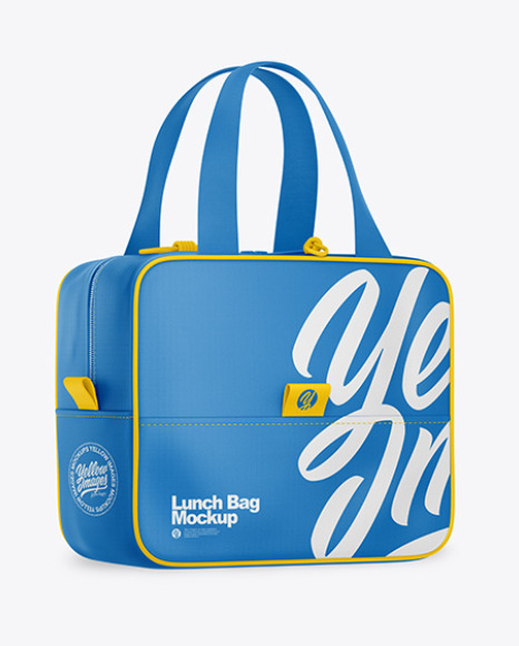 Lunch Bag Mockup In Bag Sack Mockups On Yellow Images Object Mockups