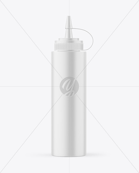 Matte Plastic Sauce Bottle PSD #3