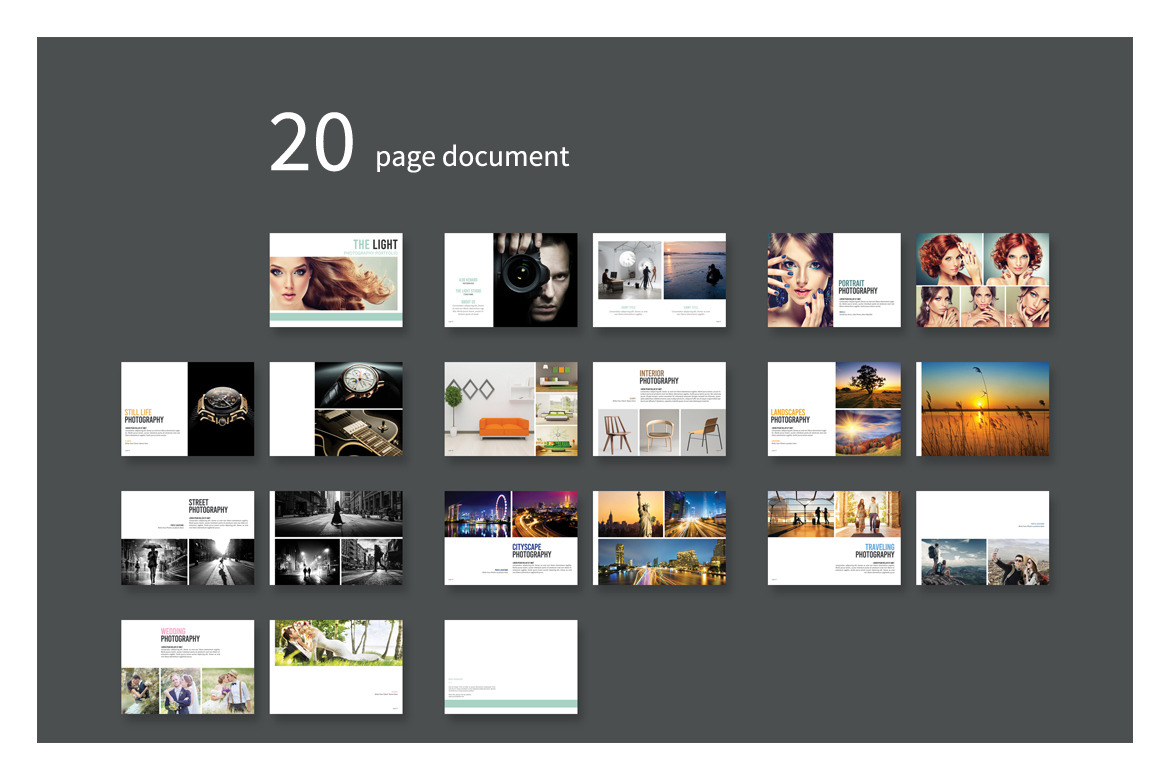 Download Psd Photo Album Template In Brochure Templates On Yellow Images Creative Store PSD Mockup Templates