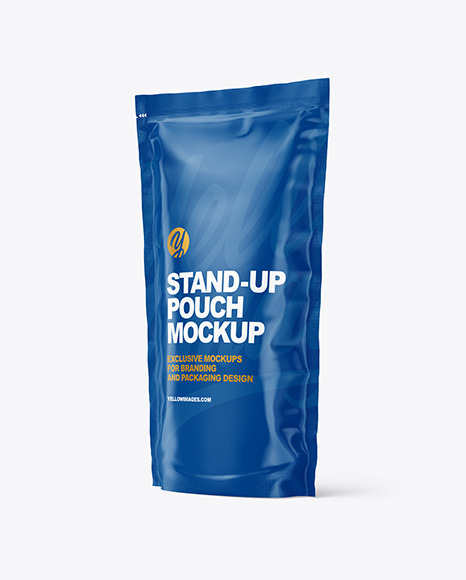 Glossy Stand-up Pouch Mockup