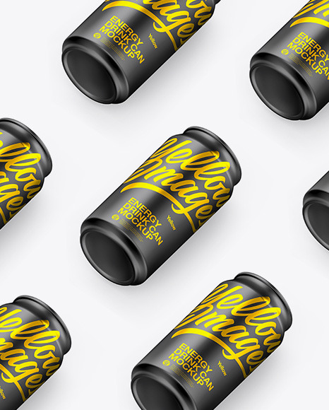 Matte Metallic Can Mockup PSD #2