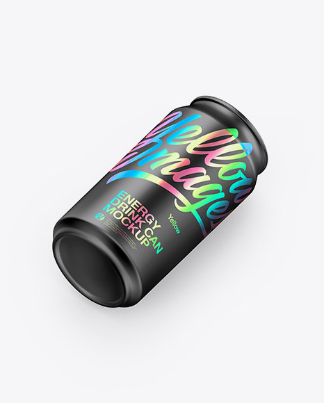 Matte Metallic Can Mockup PSD #1