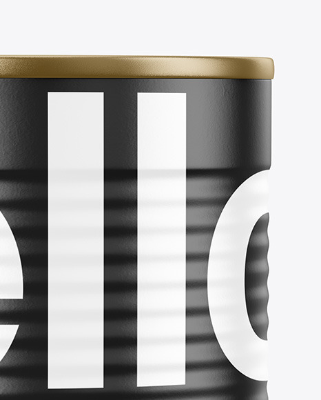 Tin Can With Pull Tab   Matte Finish Mockup PSD #4