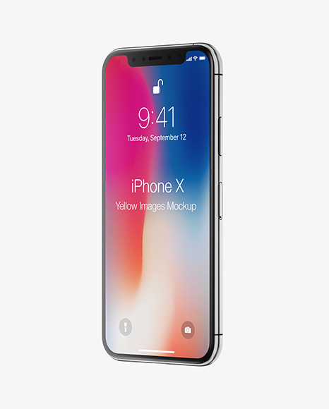 Download Apple Iphone X Mockup In Device Mockups On Yellow Images Object Mockups PSD Mockup Templates