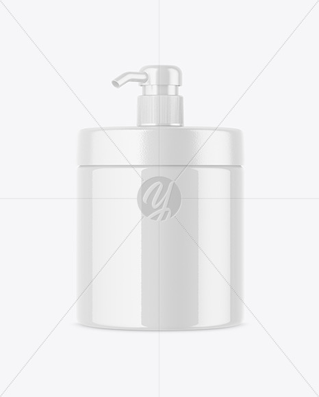 Glossy Plastic Bottle Mockup PSD #3