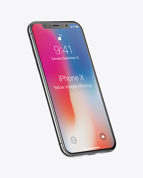 Download Apple Iphone X Mockup In Device Mockups On Yellow Images Object Mockups PSD Mockup Templates