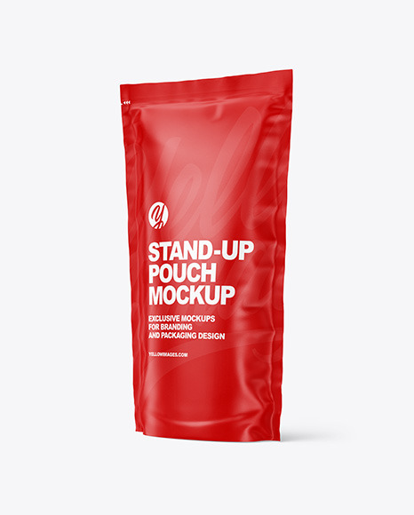 Download Paper Stand Up Pouch Mockup In Pouch Mockups On Yellow Images Object Mockups