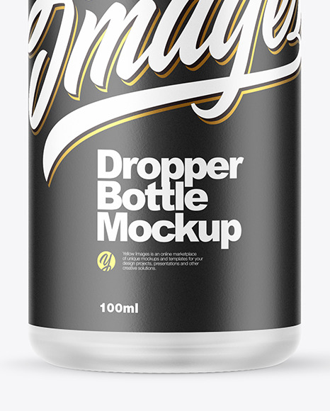 Frosted Dropper Bottle Mockup PSD #1