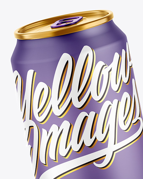 Metallic Drink Can w  Matte Finish Mockup PSD #5