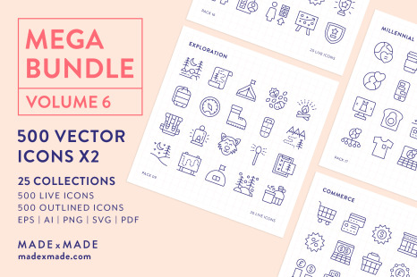 Line Icons – Mega Bundle Vol 6
