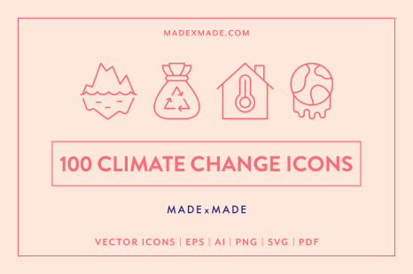 Line Icons – Climate Change
