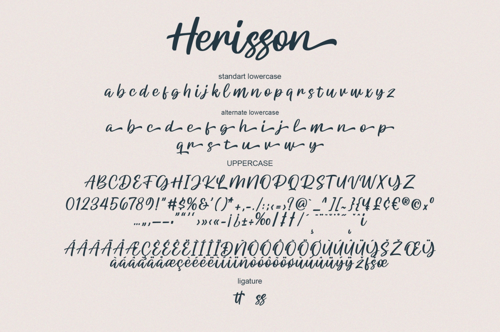 Herisson - Attractive Handlettering on Yellow Images Creative Store