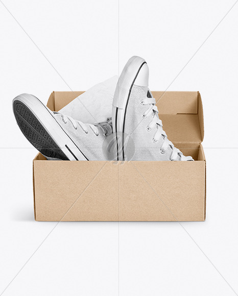 Download Sneakers Shoes W Box Mockup In Apparel Mockups On Yellow Images Object Mockups Yellowimages Mockups