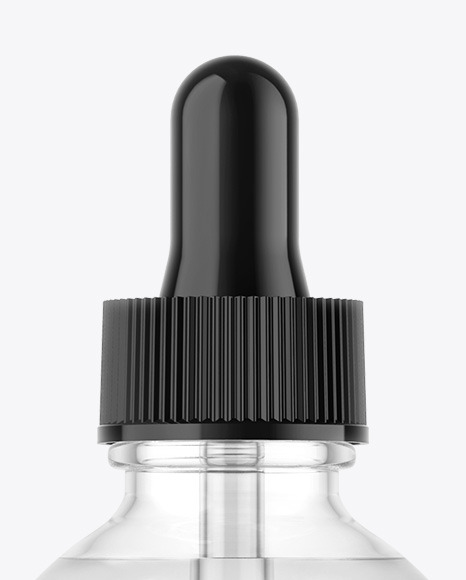 Clear Glass Dropper Bottle Mockup PSD #2