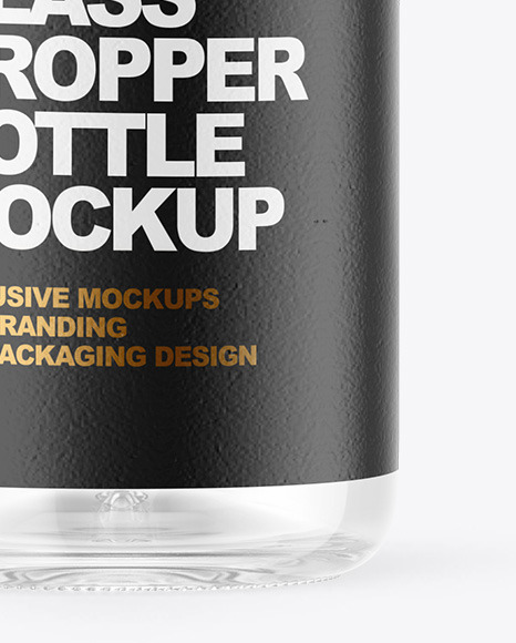 Clear Glass Dropper Bottle Mockup PSD #6