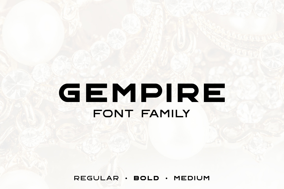 Gempire Font Family In Fonts On Yellow Images Creative Store