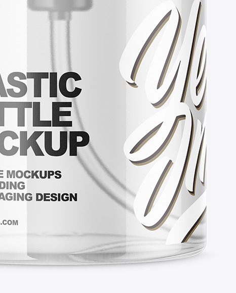 Clear Plastic Bottle Mockup PSD #1