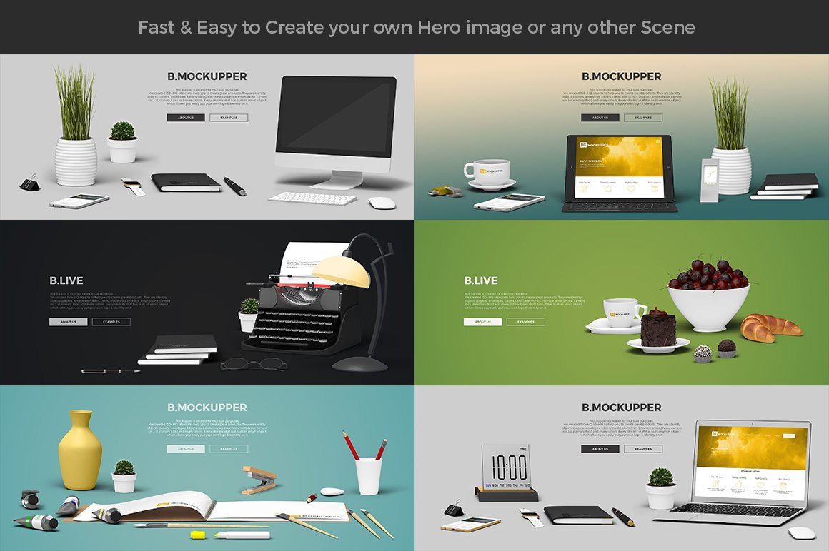 Download Mockupper Scene Generator Front View In Device Mockups On Yellow Images Creative Store