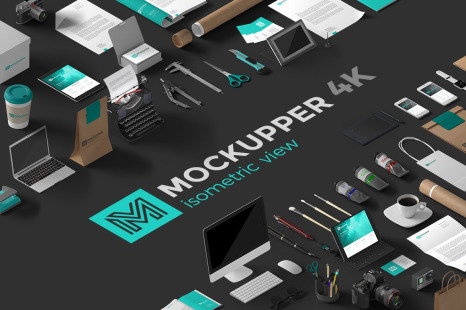 Download Mockupper Scene Generator Isometric in Stationery Mockups ...