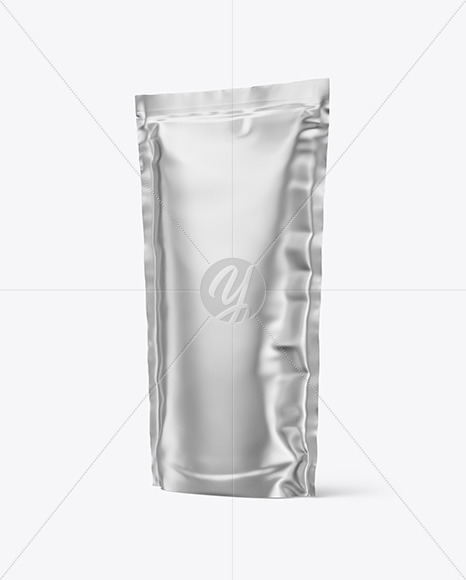 Download Metallic Stand Up Pouch Mockup In Pouch Mockups On Yellow Images Object Mockups