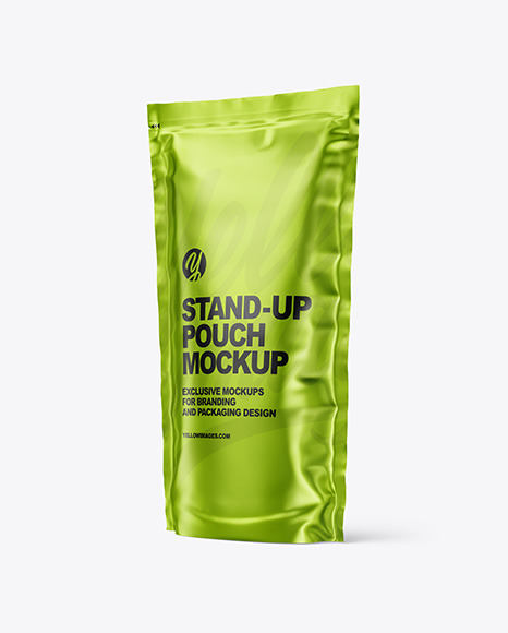 Metallic Stand up Pouch Mockup PSD #2