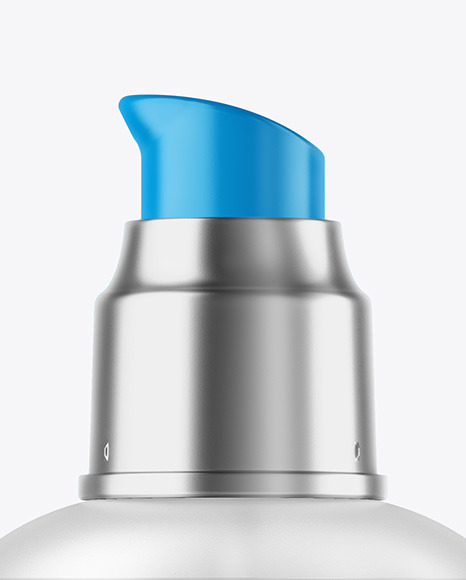 Frosted Cosmetic Bottle with Pump Mockup PSD #1