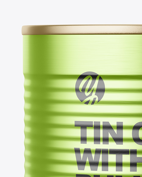 Download Tin Can With Pull Tab Mockup In Can Mockups On Yellow Images Object Mockups PSD Mockup Templates