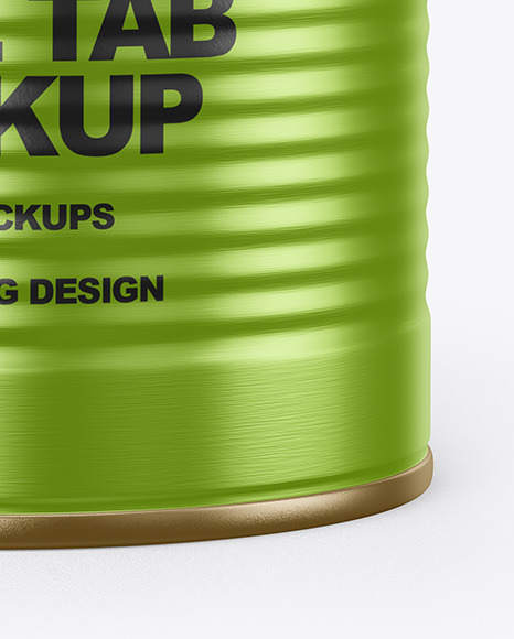 Download Tin Can With Pull Tab Mockup In Can Mockups On Yellow Images Object Mockups PSD Mockup Templates