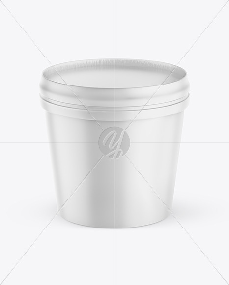 Download Glossy Ice Cream Cup Mockup In Cup Bowl Mockups On Yellow Images Object Mockups PSD Mockup Templates