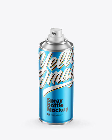 Matte Mettalic Spray Bottle with Glossy Cap PSD #2