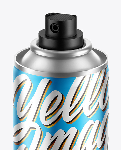 Matte Mettalic Spray Bottle with Glossy Cap PSD #1