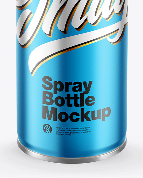 Matte Mettalic Spray Bottle with Glossy Cap PSD #7