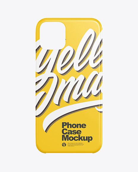 Phone Case Mockup In Device Mockups On Yellow Images Object Mockups