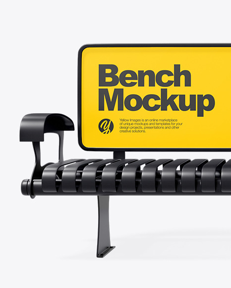Advertising Bench Mockup PSD #1