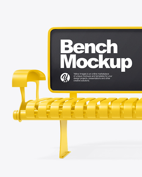 Advertising Bench Mockup PSD #6