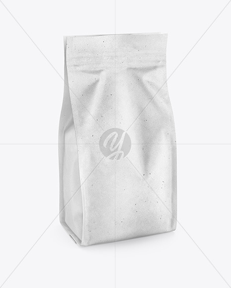 Download Kraft Food Bag Mockup In Bag Sack Mockups On Yellow Images Object Mockups