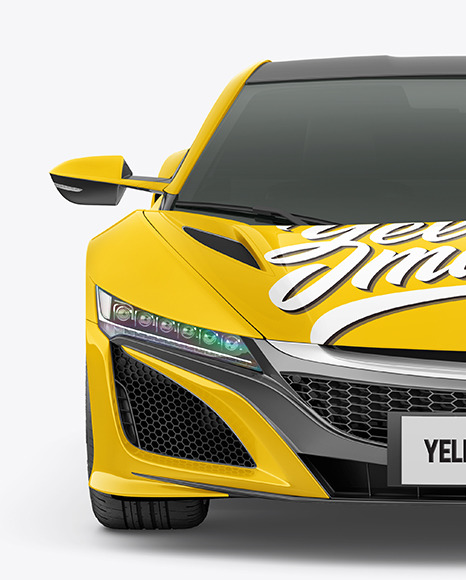 Sport Car Mockup - Front View