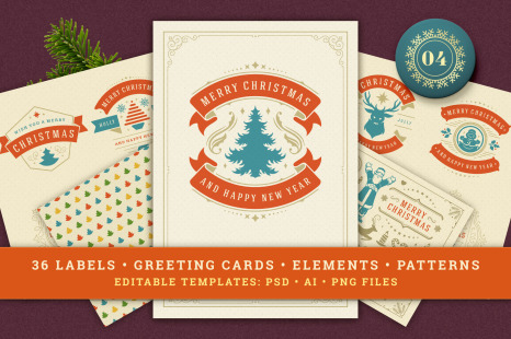 Christmas Retro Design Bundle