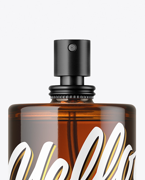 Download Amber Glass Perfume Bottle Mockup in Bottle Mockups on ...