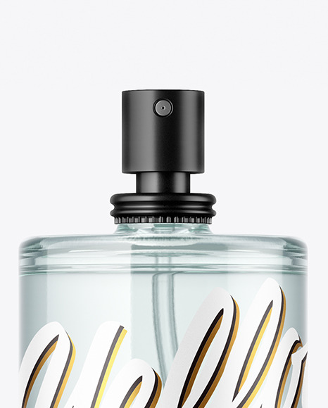 Blue Glass Perfume Bottle Mockup PSD #6