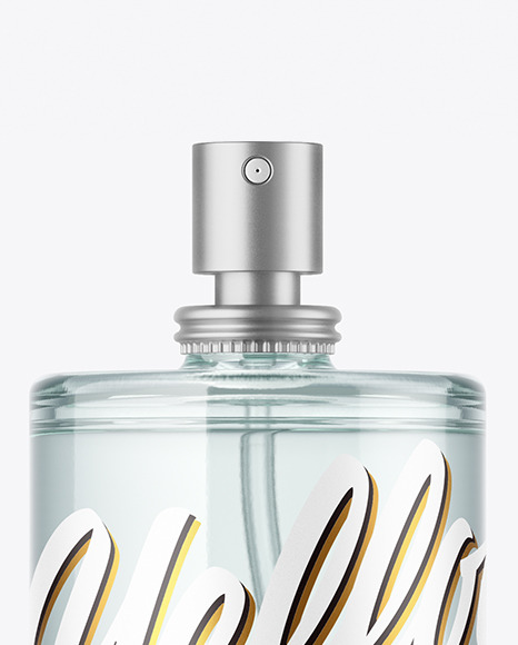 Blue Glass Perfume Bottle Mockup PSD #7
