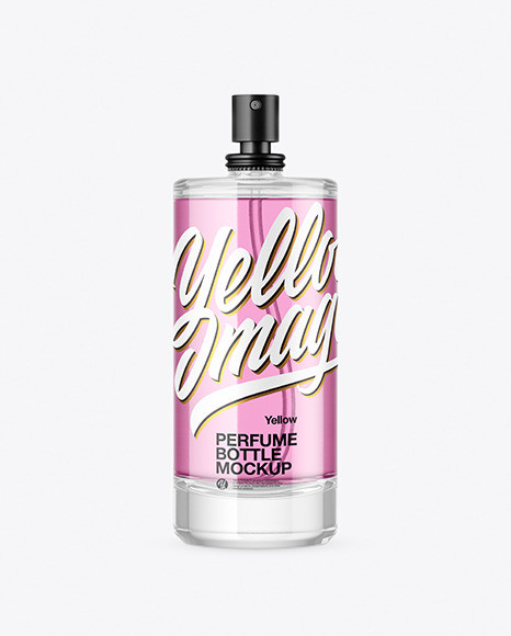 Clear Glass Perfume Bottle Mockup
