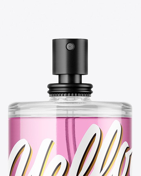 Clear Glass Perfume Bottle Mockup In Bottle Mockups On Yellow Images Object Mockups