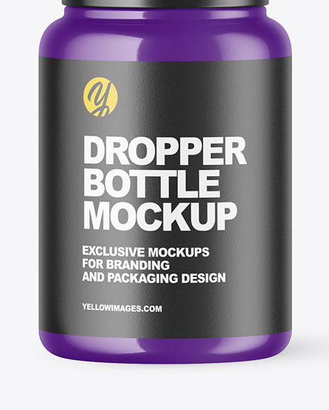 Glossy Dropper Bottle Mockup PSD #1