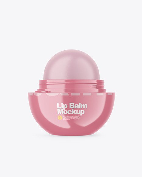 Download Glossy Lip Balm Mockup In Jar Mockups On Yellow Images Object Mockups PSD Mockup Templates