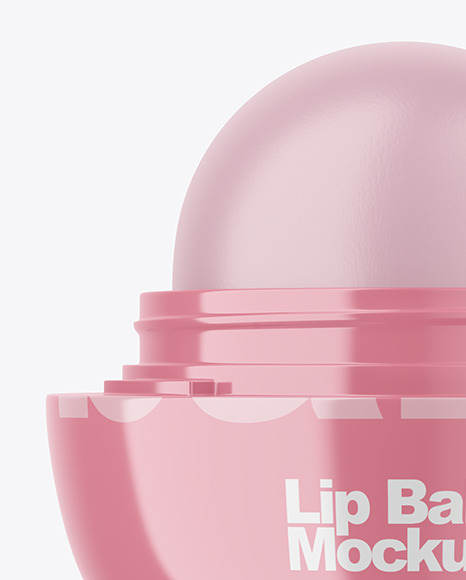 Download Glossy Lip Balm Mockup In Jar Mockups On Yellow Images Object Mockups PSD Mockup Templates