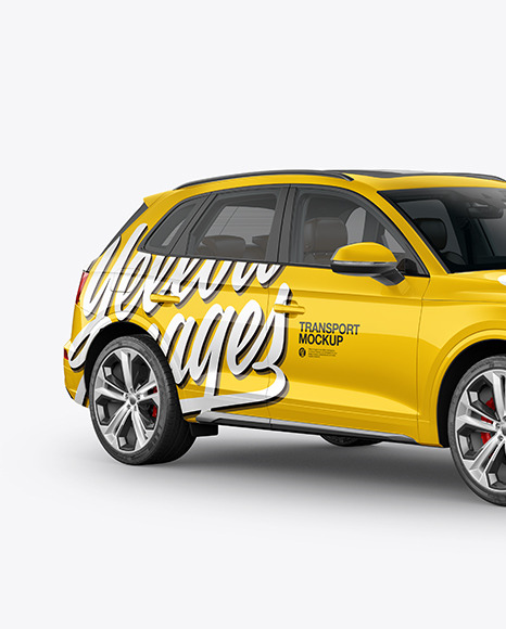 Crossover SUV Mockup – HalfSide View PSD #2